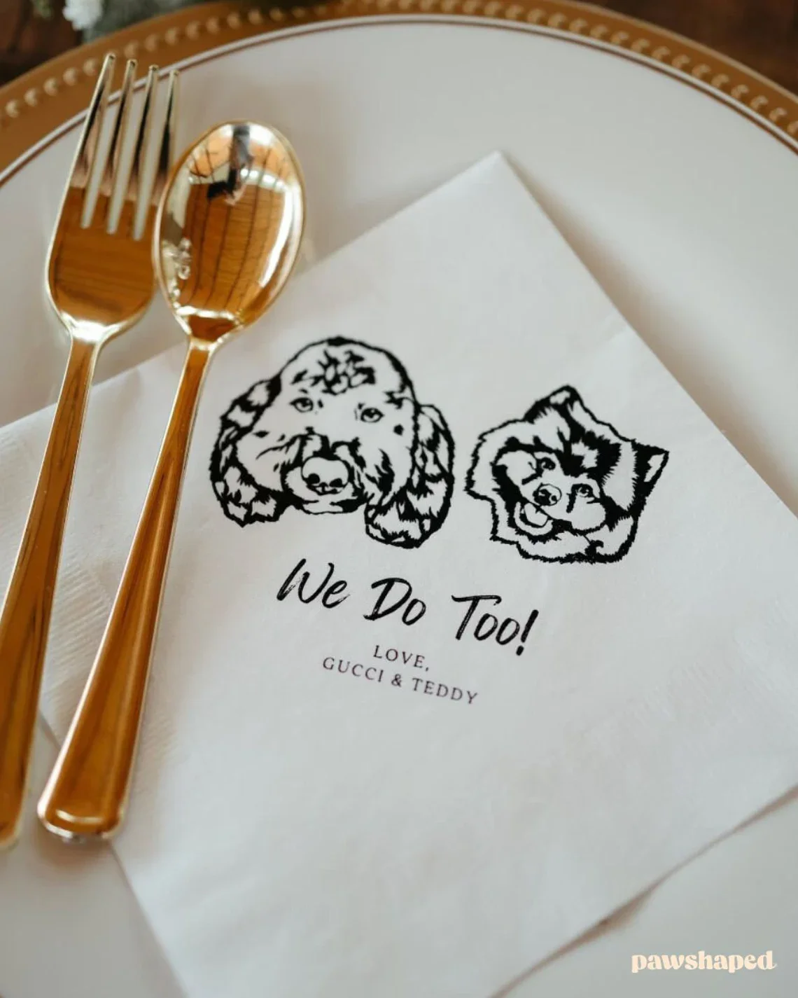 25 قطعة من مناديل الكوكتيل المخصصة لصور الحيوانات الأليفة - مثالية لحفلات الزفاف والمناسبات الخاصة! صورة مخصصة للحيوانات الأليفة