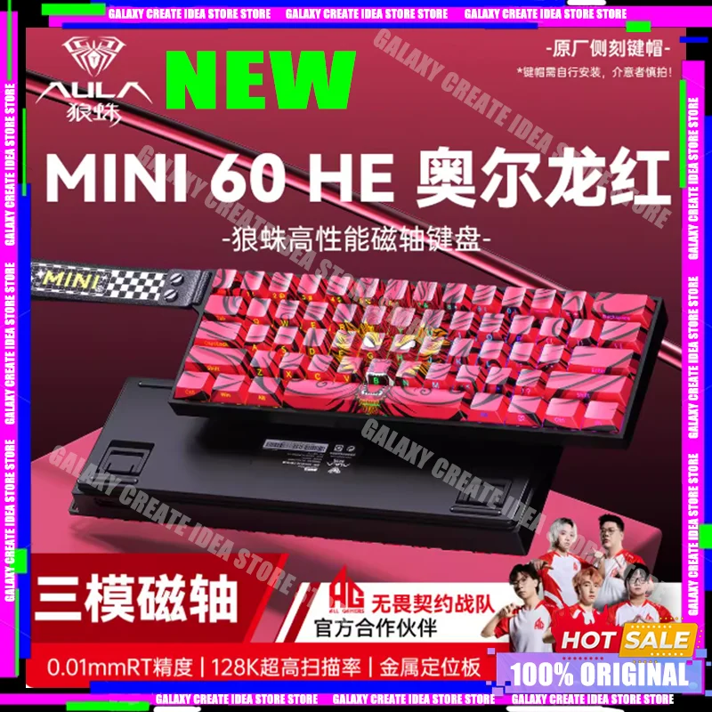 

New AULA MINI60 Pro 3-Mode Wireless Bluetooth Magnetic Axis Keyboard High Performance Mechanical Gaming Low Latency FPS Custom