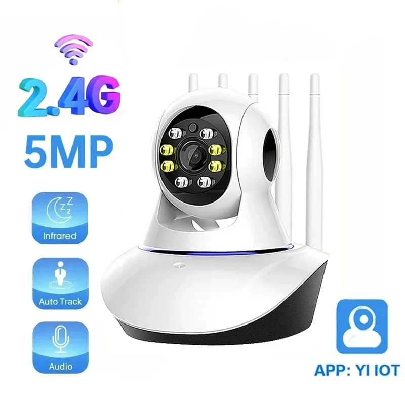 YI IOT 5G 2.4G Kamera IP Wifi 2MP 5MP Kamera Keamanan Rumah Visi Malam Warna-warni Pelacakan Otomatis Kamera Monitor Bayi Audio Dua Arah