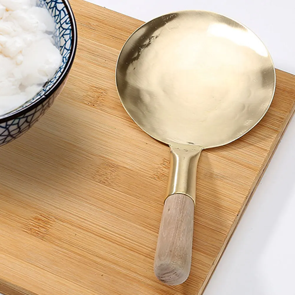 

Kitchen Tofu Spoon Bamboo Fiber Premium Material Japanese Style Large Round Ladle Multi Use Sturdy Easy Use Bean Curd