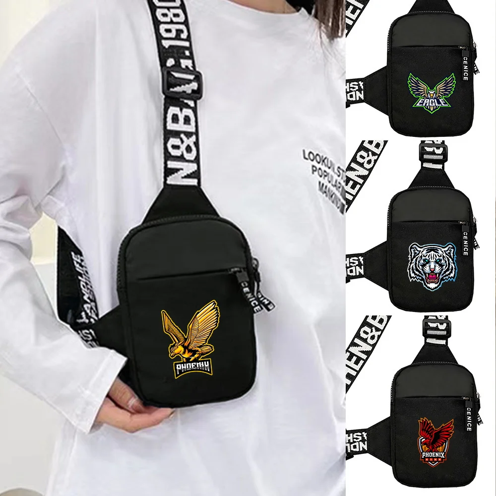 

Men Chest Pack Large Capacity Teamlogo Series One Shoulder Crossbody Bag New Casual Multi-functional Sports Chest Bags