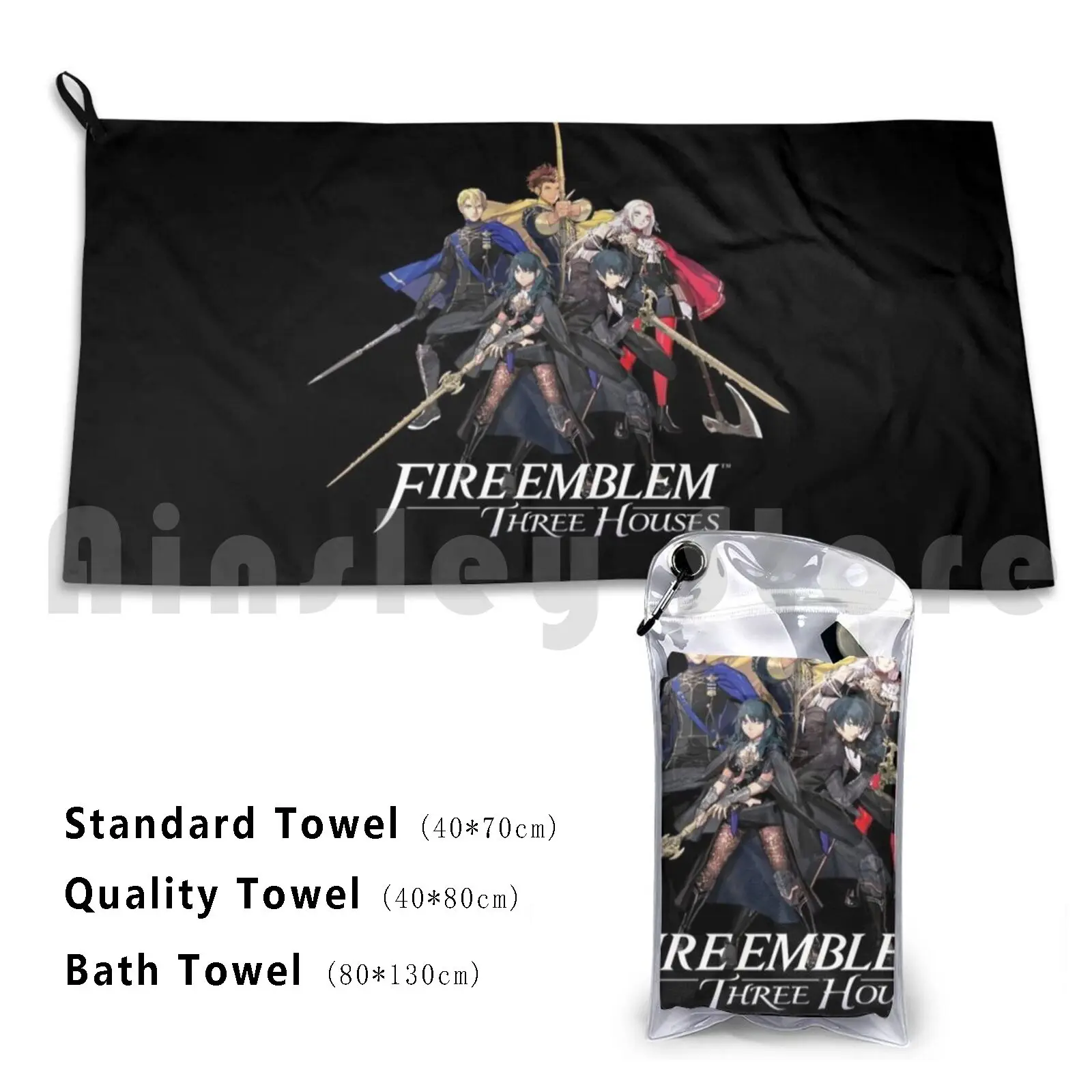 Fire Emblem : Three Houses-House Leaders & Byleth ( Male Female ) Custom Towel Bath Towel Fire Emblem