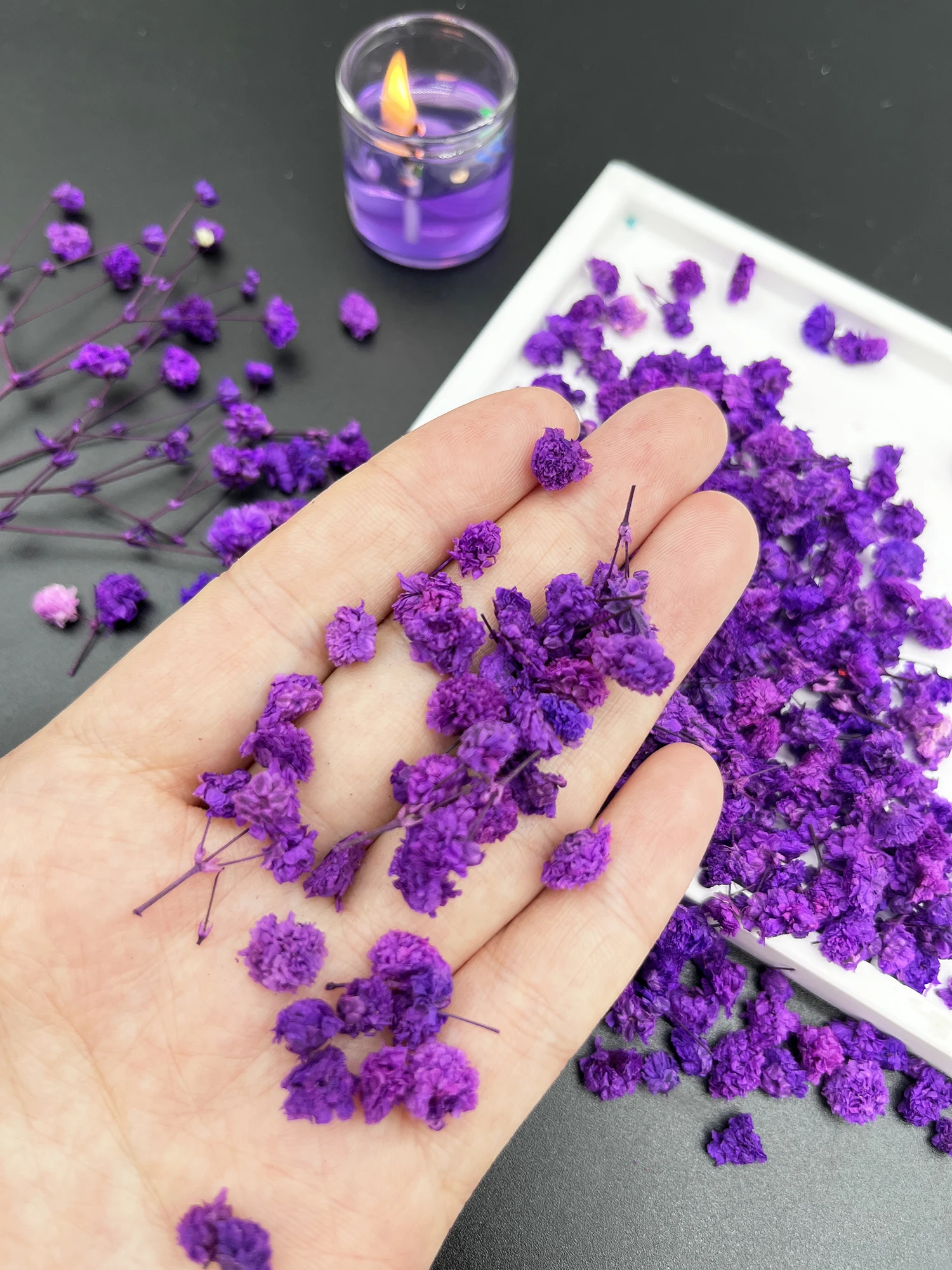 1 caixa de flores artificiais - Resin Art Earrings Design avaliação e preço