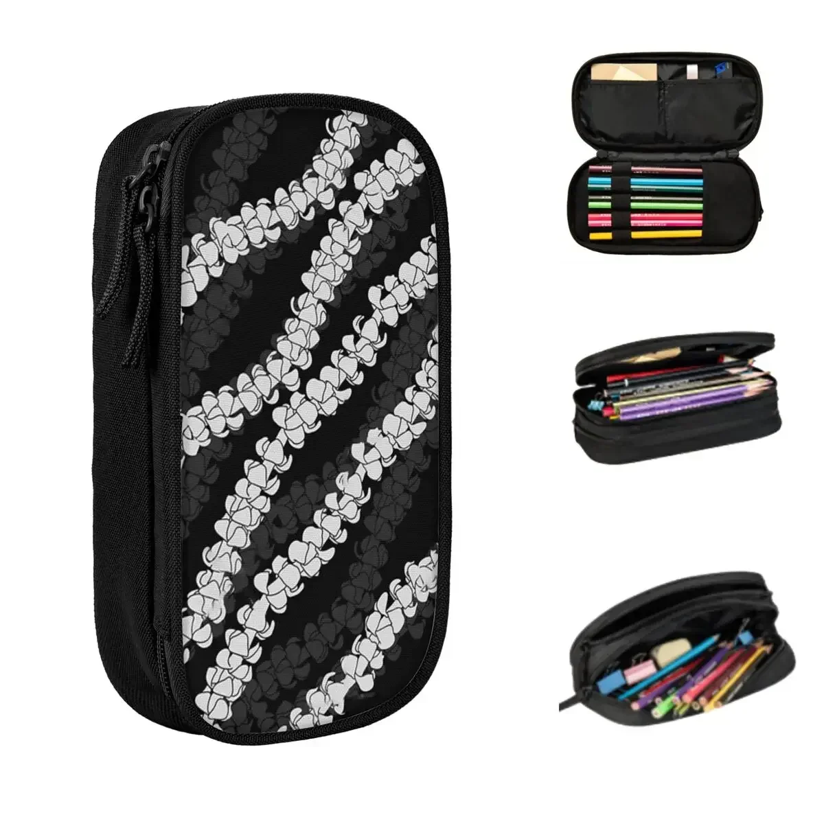 

Puakenikeni Single Leis On Turquoise Pencil Cases Big Capacity Pen Bags Pen Box Pencil Pouch For Boys Girls Students Stationery