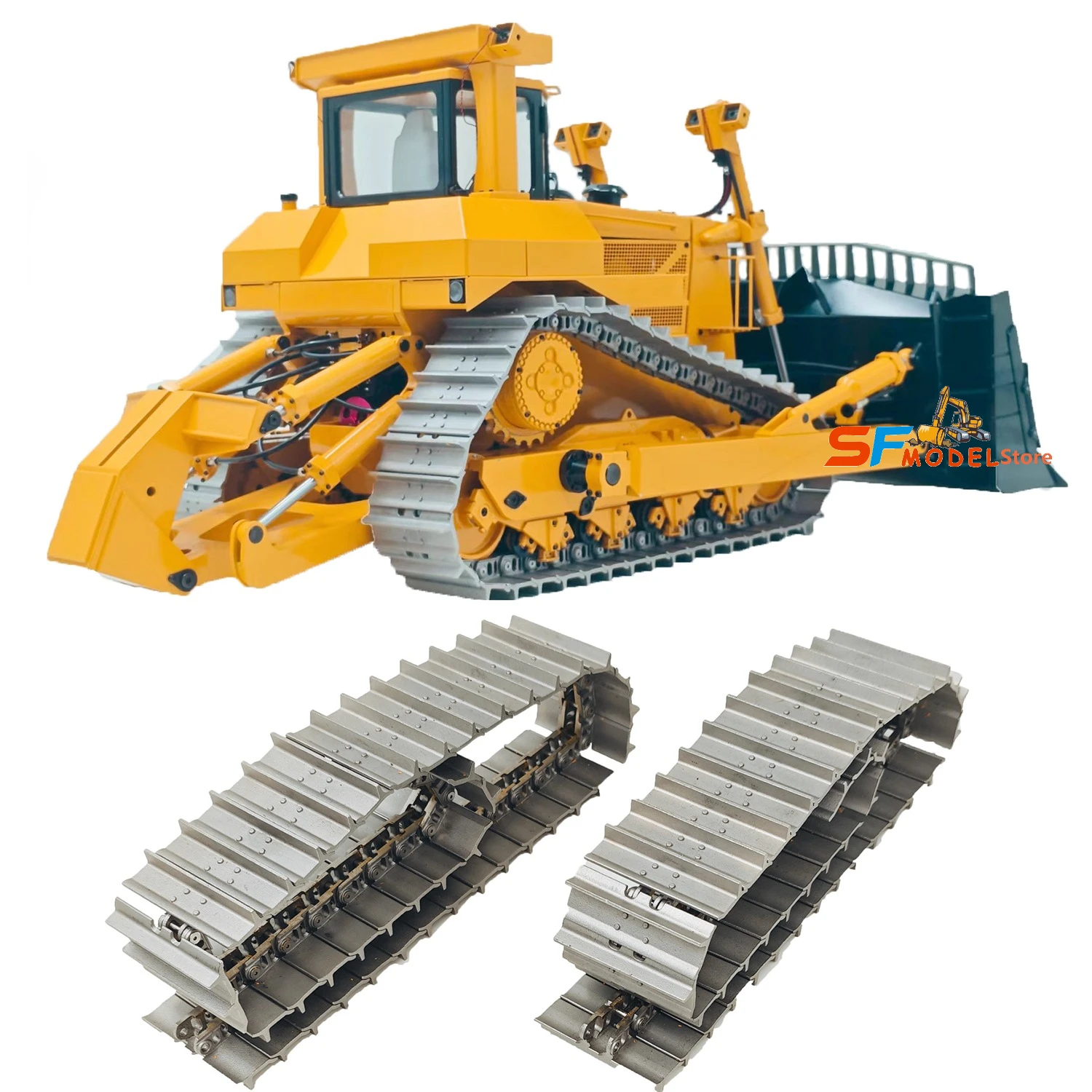 

6.5CM Metal Crawler for JDM-98 Remote Control Bulldozer New CNC Upgraded Metal Crawler Bulldozer Accessories