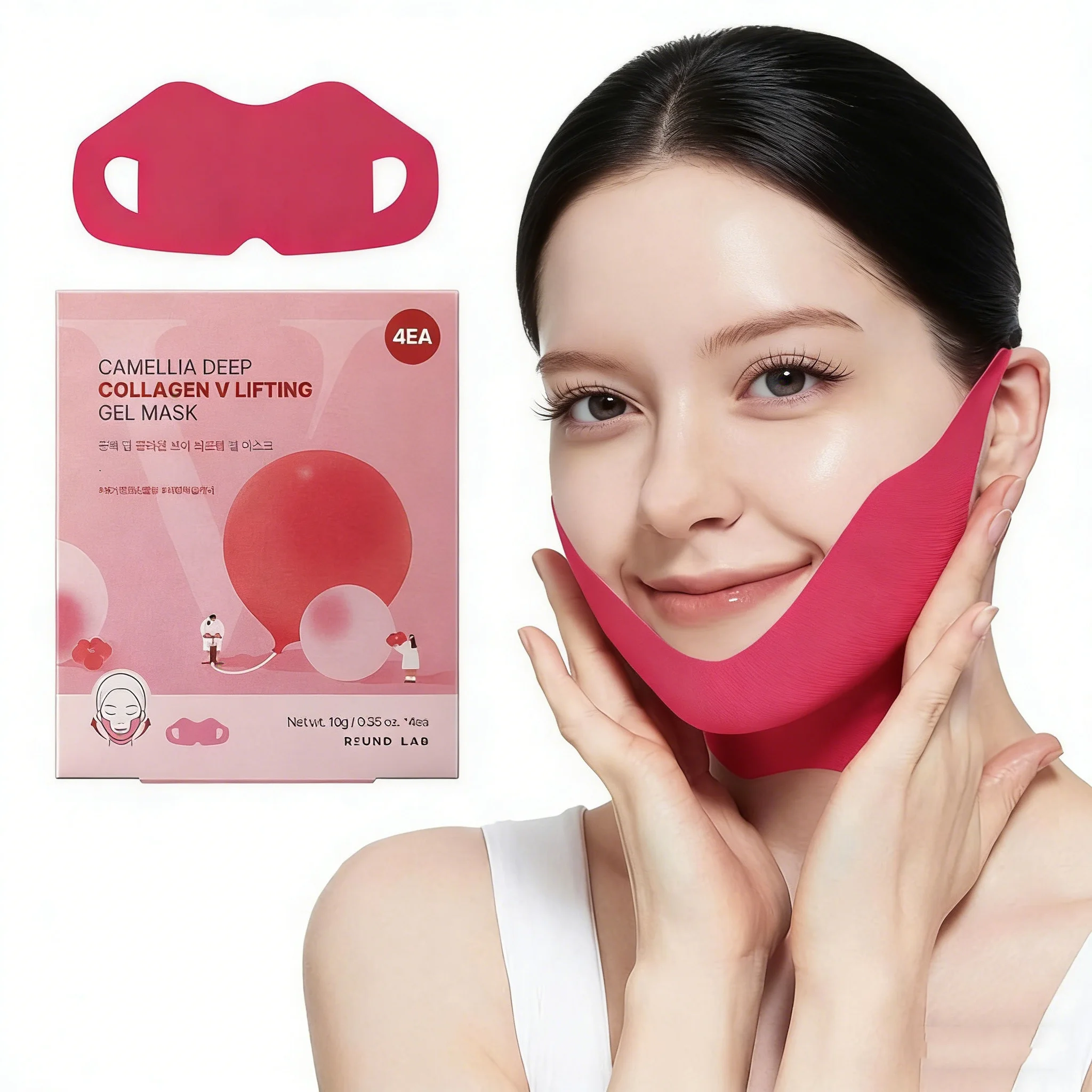 Mascarilla Facial V-Lift Antienvejecimiento, Banda Escultora Facial para Reducir la Papada, Correa de Elevación Facial, Cosméticos Coreanos Originales