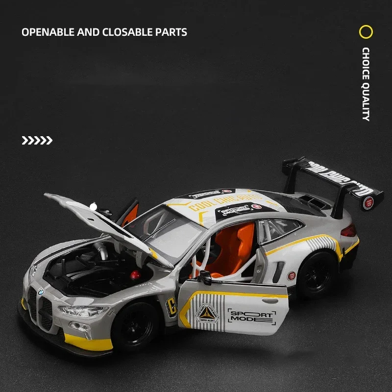 CCA 1:32 لسيارات BMW M4 GT3 Supercar سبيكة سيارة Diecasts ولعبة المركبات نموذج سيارة الصوت والضوء سيارات لعب الهدايا