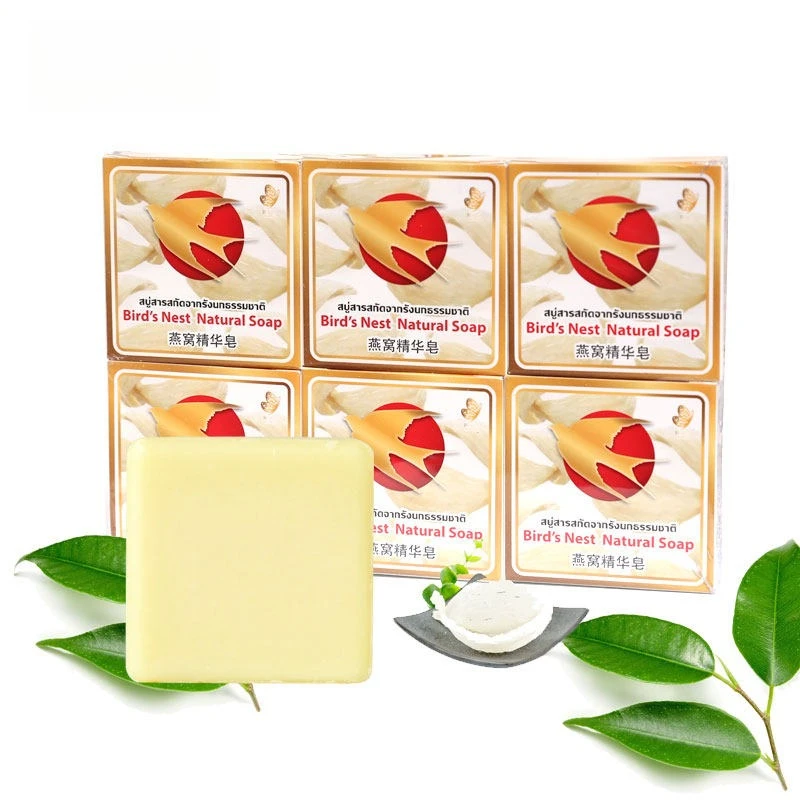 Thai Bird's Nest Essence Soap by Beauty Herbal 70g, Handmade Essential Oil Bar for Skin Cleansing & Fresh Scent