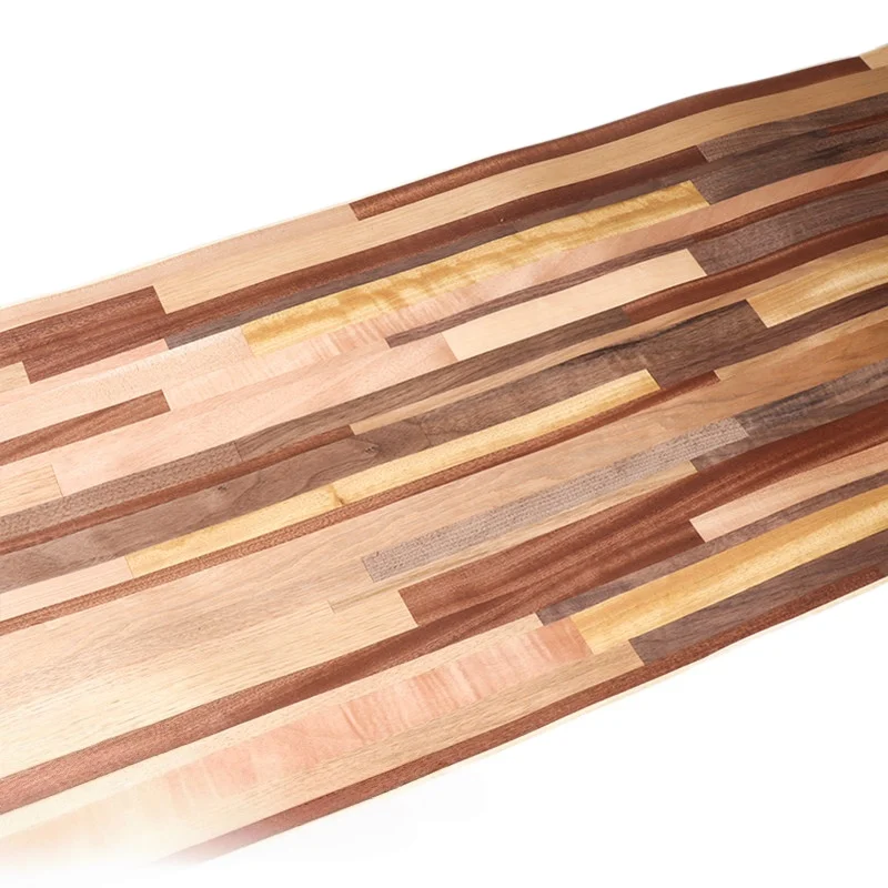 Artistic Parquet Veneer, 0.25mm, 250x40cm, For Reviving Old Furniture & Hotel Furniture.(Backing Non-woven Fabric)