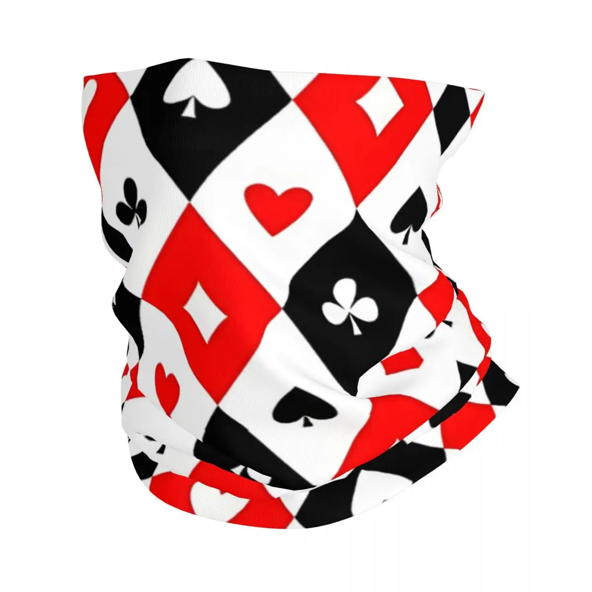 Playing Cards Pattern Bandana Neck Cover Wrap Scarf Balaclava Cycling Unisex Adult Breathable