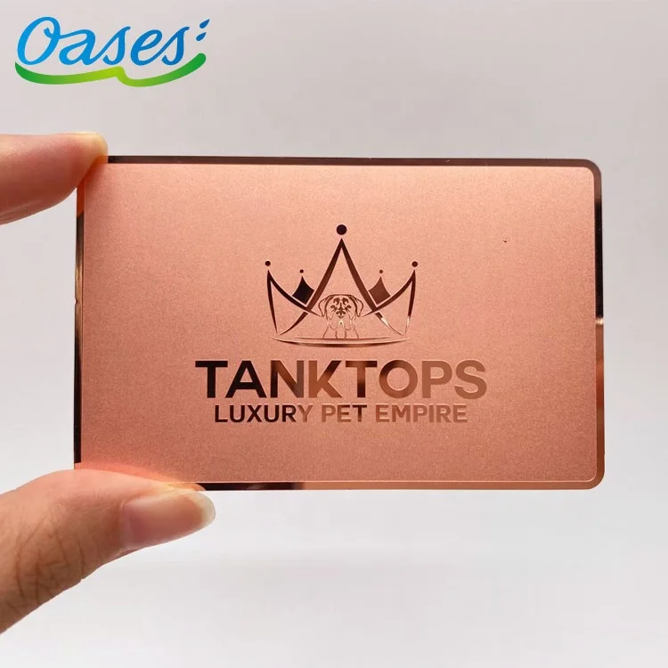 Customized query Luxury Mirror Finish Effect Metal Business Cards Printing From Shenzhen China