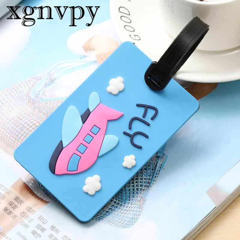 xgnvpy New Fashion Suitcase Luggage Tag Geometry Silicone ID Card Holder Baggage Label Address Identifier Travel Accessory