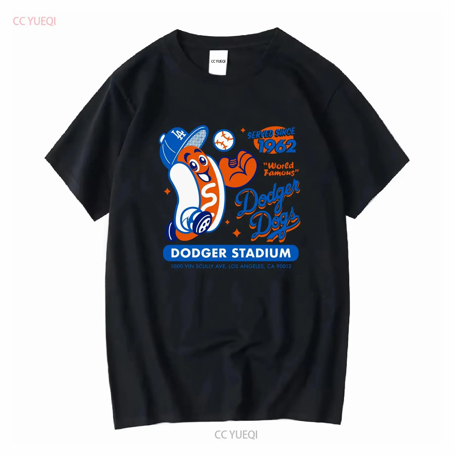 Dodger Stadium Dogs T Shirt Nostalgia Novelty 90s Baseball Size S 5XL long sleeves vintage Washed Versatile graphic Stretched