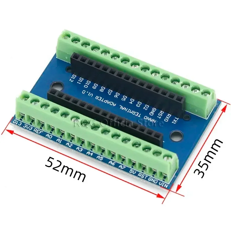 Carte d'extension NANO V3.0 3.0 pour contrôleur, adaptateur de terminal, plaque d'extension simple NANO IO Shield pour Arduino AVR ATMEGA328P