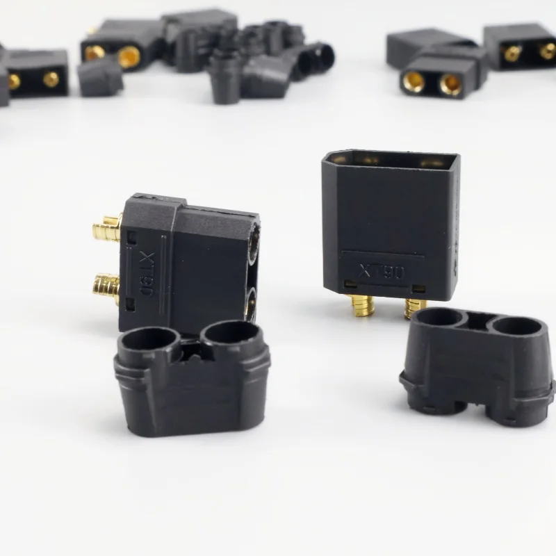 ขั้วต่อแบบหัวกระสุน XT90 XT-90 XT90H สีดำ ใหม่ 5 คู่ แบบตัวผู้และตัวเมีย สำหรับแบตเตอรี่ลิโพ RC มอเตอร์ ESC และสายชาร์จ
