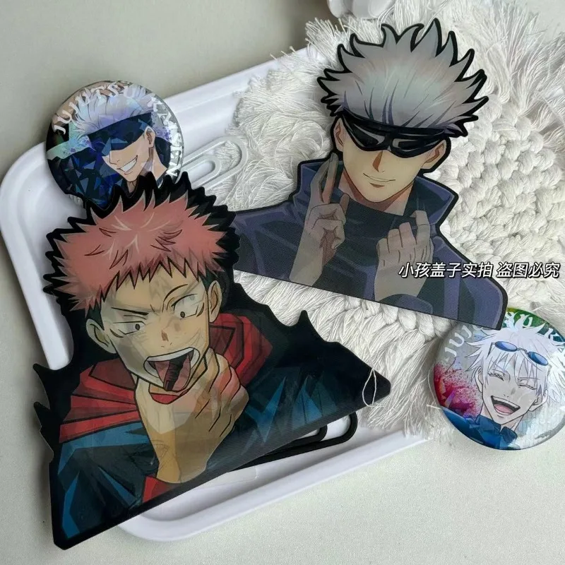 Cartoon anime peripheral Jujutsu Kaisen Gojo Satoru Yuji Itadori 3D gradient phantom sticker waterproof car sticker