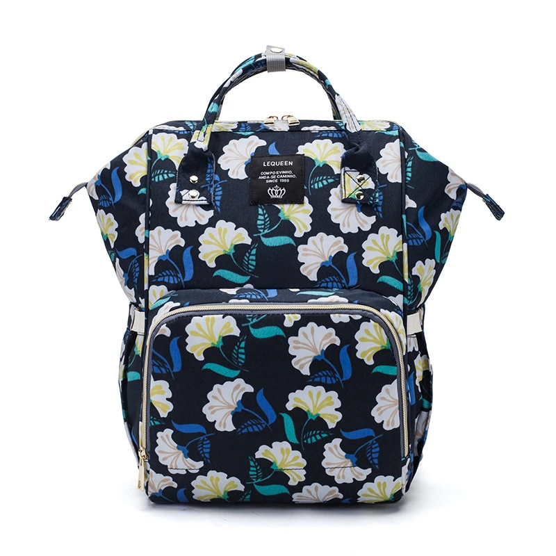 Lequeen Diaper Bag Backpack Baby Essentials Travel Multifunction Waterproof Baby Changing Bags Stroller Straps Big for Mommy