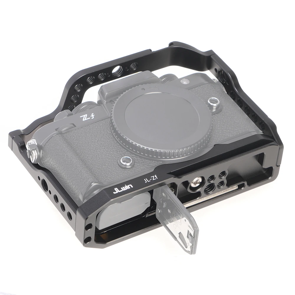 

FOTGA Camera Cage For Nikon ZF Wooden Side Handle Top Hand Grip Quick Release Plate Cage Rig Kit Protective DSLR Camera Bracket