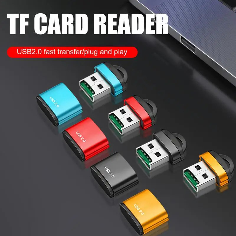 USBSDTF Mini Card Reader USB 2.0 Mobile Phone High Speed Memory Card Reader MicroSD Mini USB Adapter Plug And Play