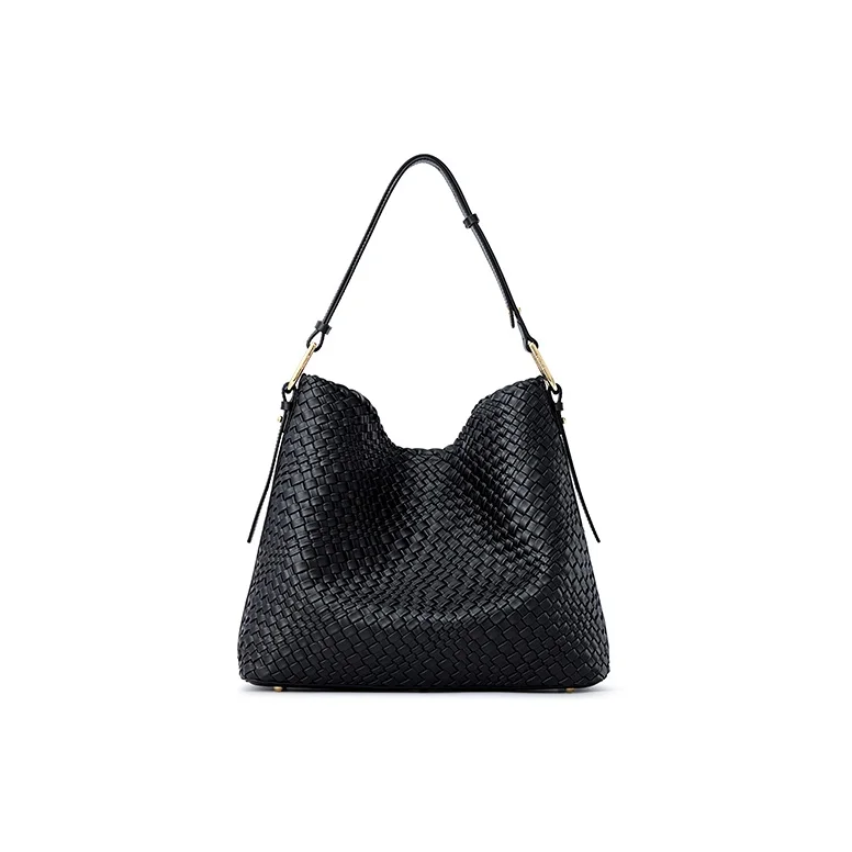FION Lambskin Handbag, Shoulder Bag Women's Black FAAFVLJ002