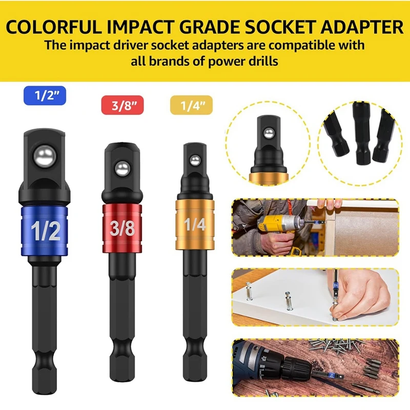 Kit de extensão de broca flexível ABSJ-30Pcs, acessório de broca de ângulo reto, adaptador de soquete rotativo, broca extensora dobrável