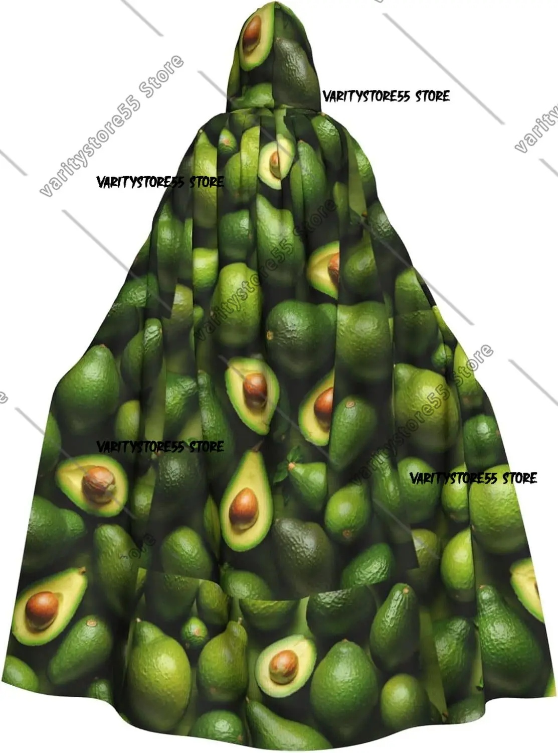 

Avocado Pattern Print Unisex Hooded Cape Perfect for Halloween Role Play Costumes