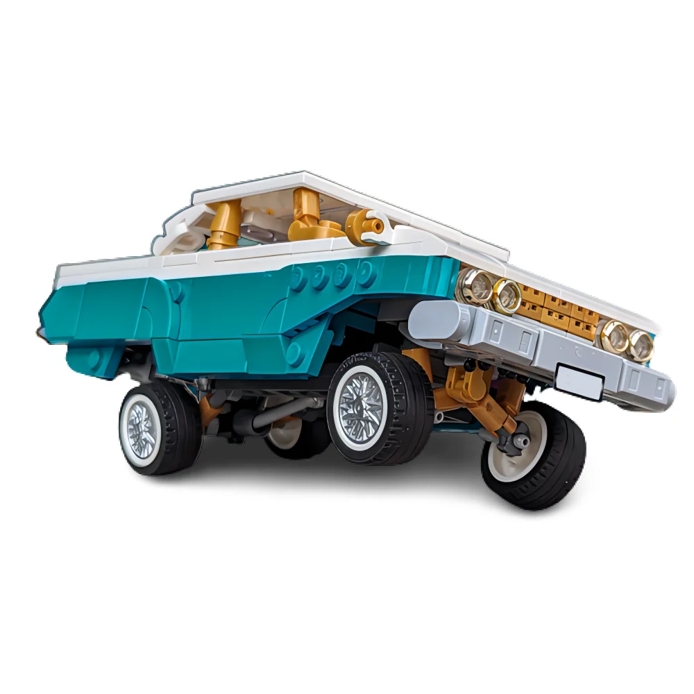 347 шт. строительные блоки MOC Speed Champion 1960s, Lowrider, модель спортивного шрама, технология, кирпичи, сборка «сделай сам», детские игрушки, рождественский подарок