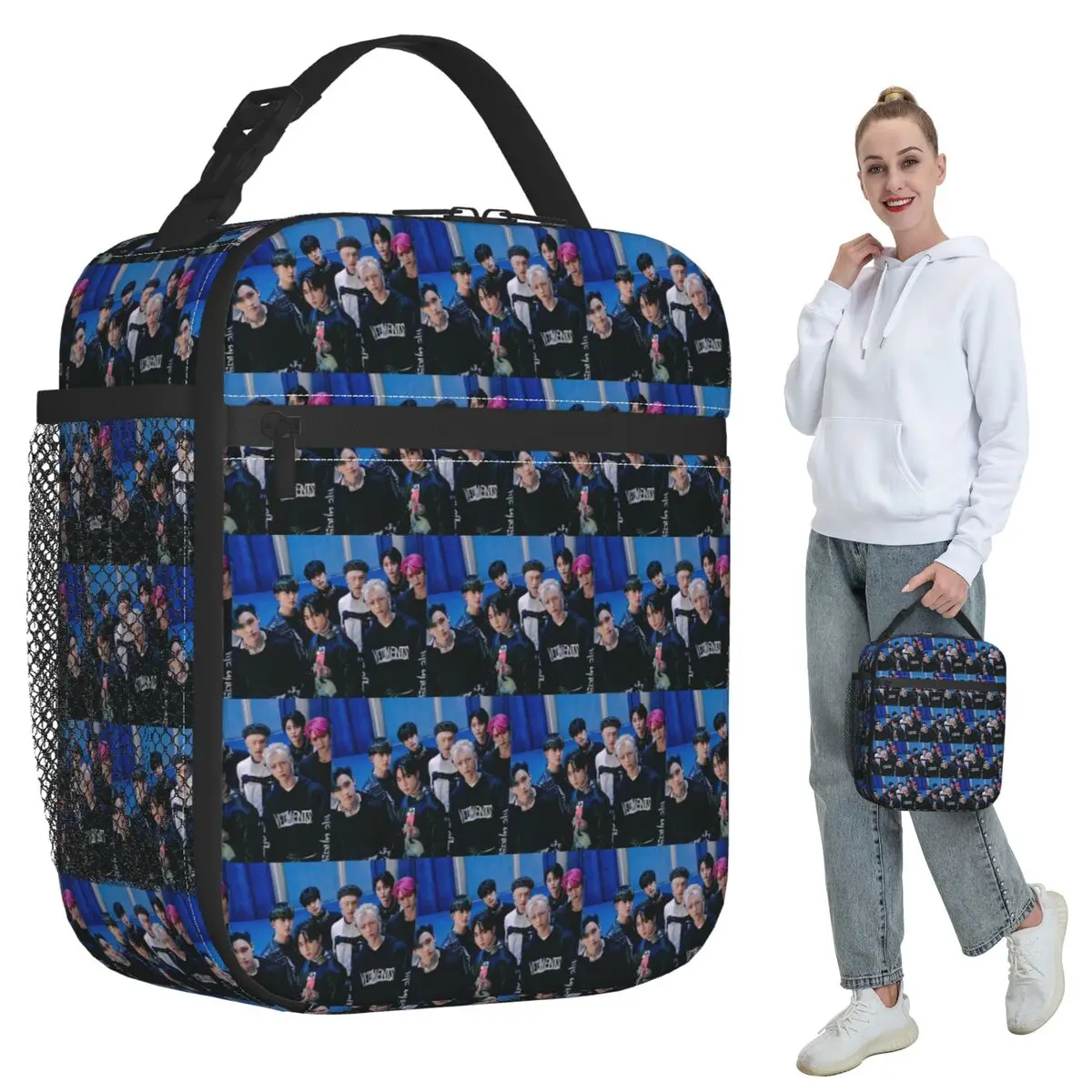 

Skz Insulated Lunch Bag for Kids School Cooler Thermal Food Box Tote Portable Lunch Boxes Container