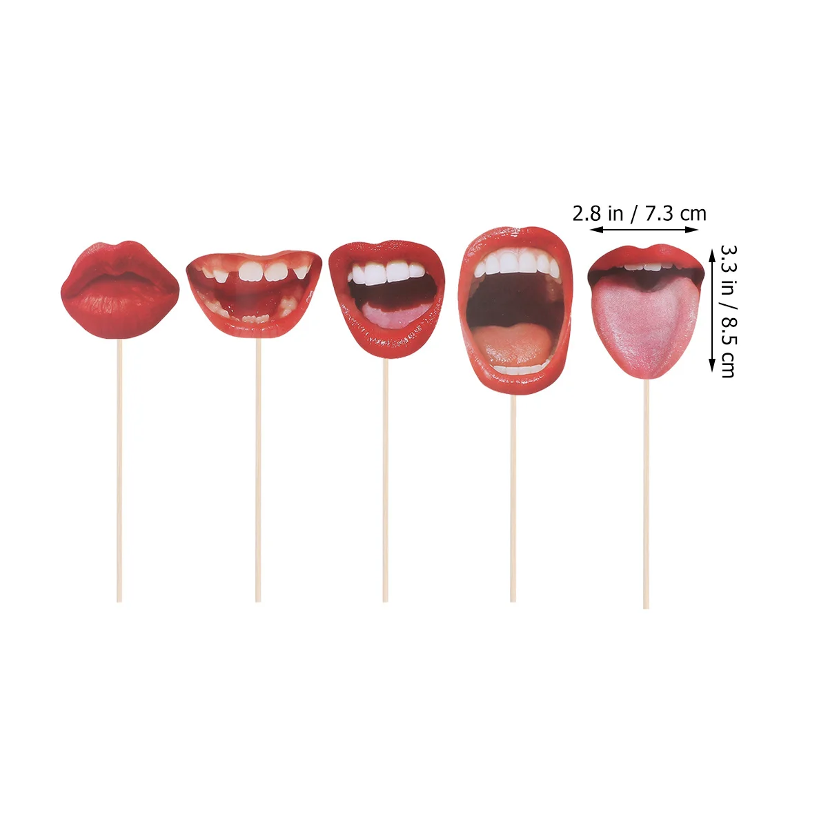 

20Pcs Long-Lasting Red Lips Props for Memorable Social Media and Scrapbook Photos Photo Booth Props Lips Photo Prop