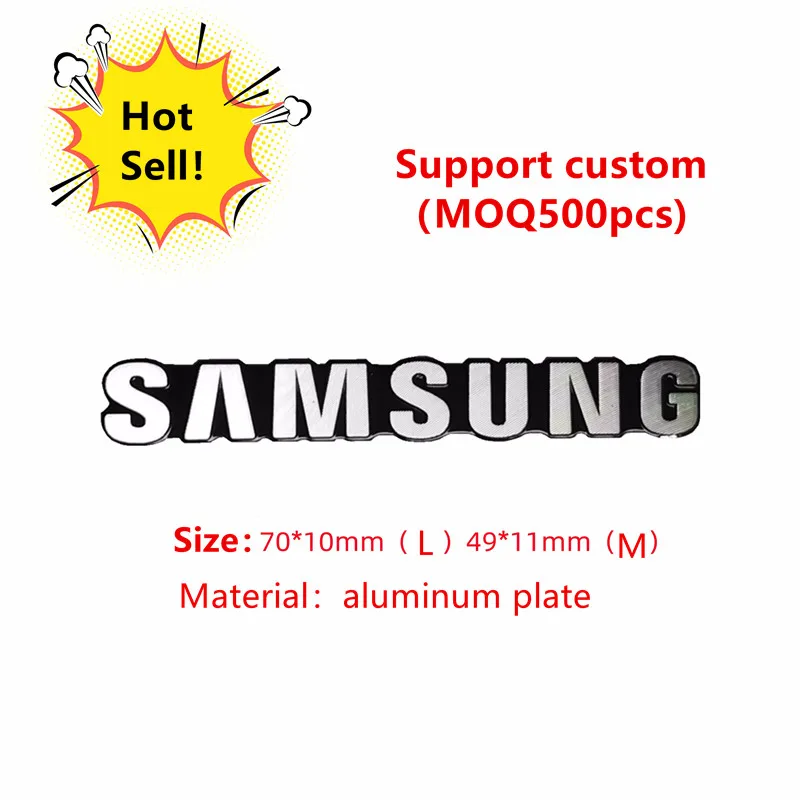 Customized TV metal aluminum plate logo with back glue refrigerator air conditioning label computer mobile phone glasses logo