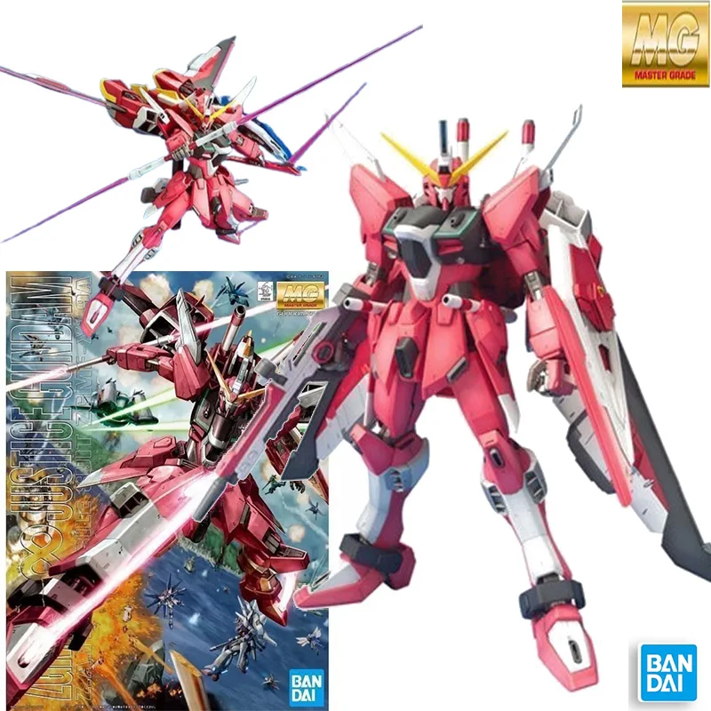 

In Stock Bandai Original Gundam Model Kit Anime Figure MG 1/100 Infinite Justice Gundam ZGMF-X19A Action Figures Toys Gifts For