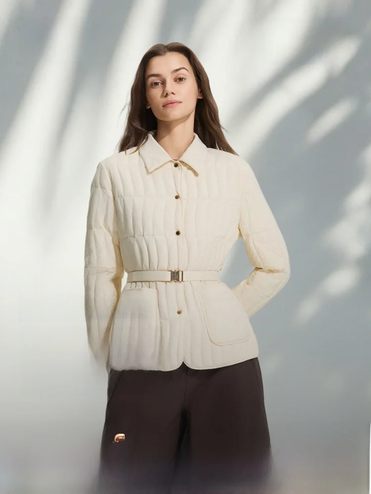 

Легкая женская куртка-пуховик Bosideng 700 Fill Power с нейлоновой внешней частью и наполнителем из полиэфирного волокна для повседневной носки