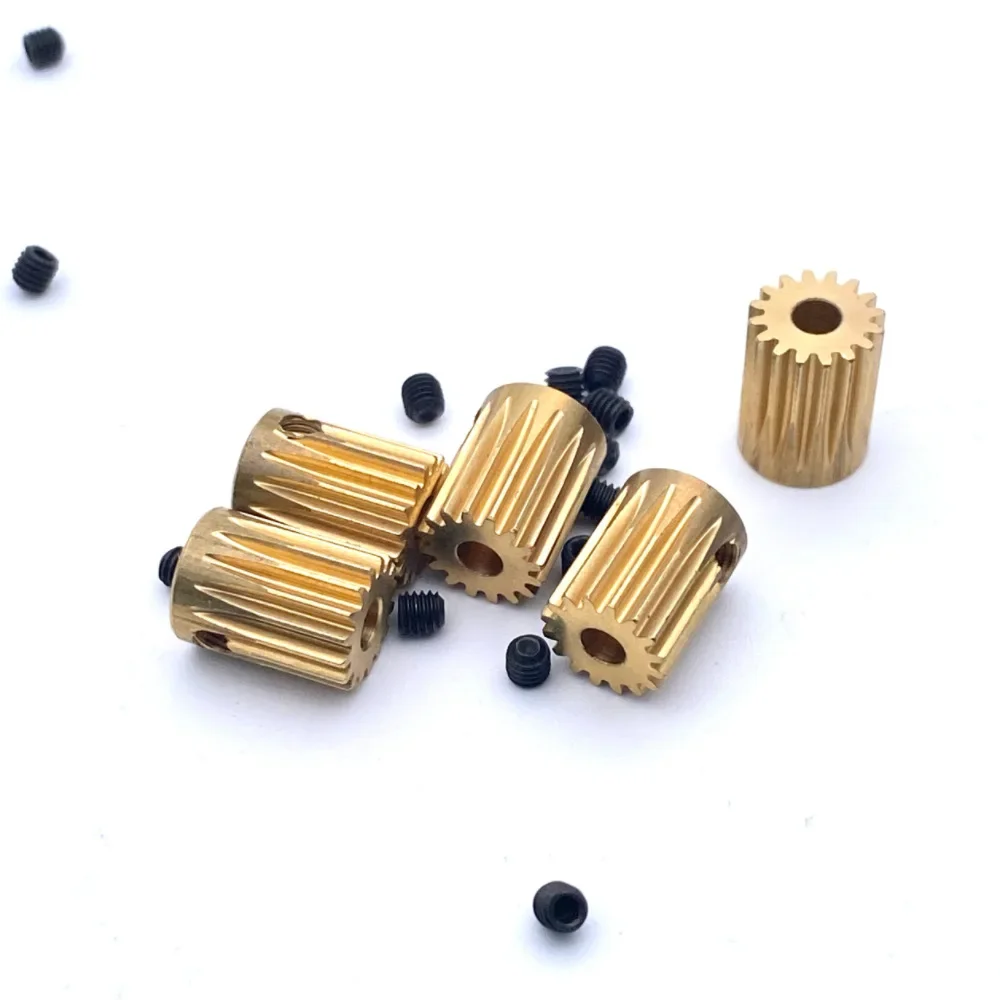 RC Model Metal Pinion Gear 0.5M 13T 14T 15T 16T 17T 18T 19T 20T 3.17mm Copper Gear 10/12MM Thick Cylindrical Spur DIY Parts