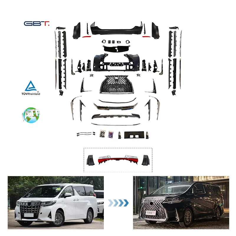 

ZAIQU Brand Alphard Anh 30 35 to LM Model Bumper Grill Conversion Kit for 2019-2022 Alphard Upgrade Lexus LM300 Body Kit