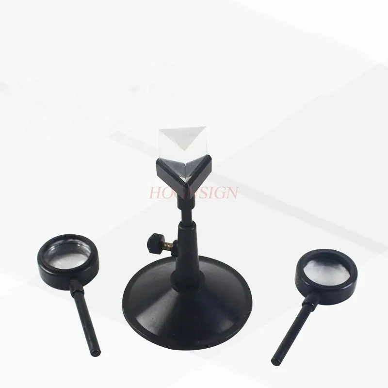 1set Lens Prism and Bracket Physical Optics Experimental Equipment Complete Set of Student Lens Triprism