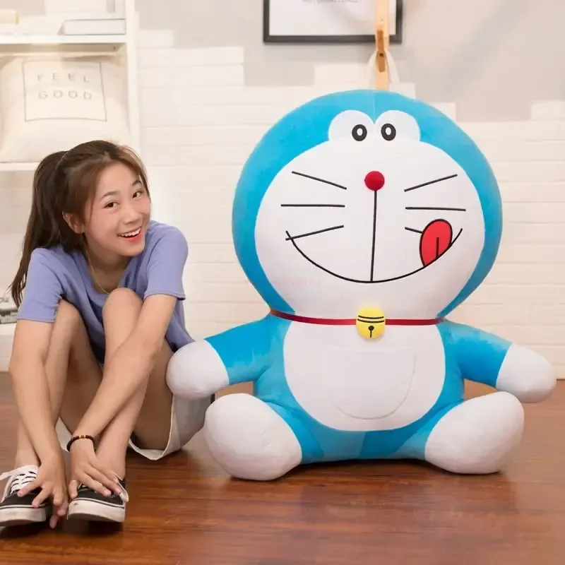 Kawaii doraemon Plüsch tier stehen bei mir niedlich ausgestopfte Plüsch puppe Cartoon Katze Tier Schlafs ofa Kissen Spielzeug Weihnachts geschenke Spielzeug