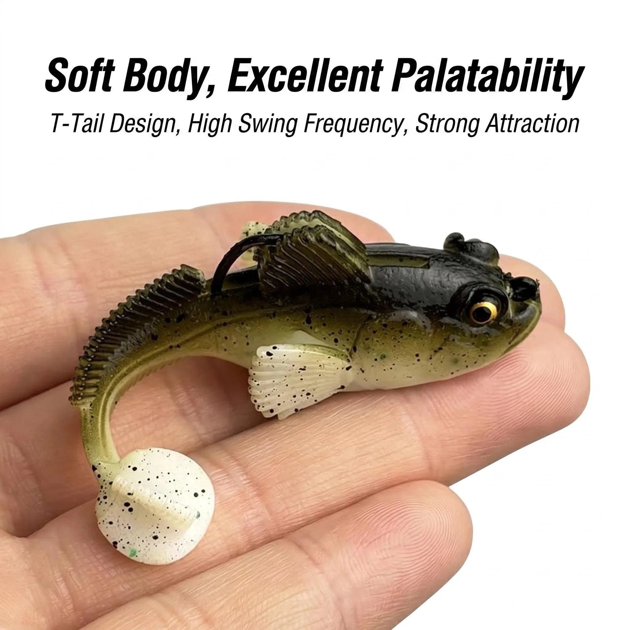 1pcs 10g13g18g Goby Lure Jig Worm Wobbler  Silicone Gobius Soft Bait Dark Sleeper Fishing Lure for Pike Bass Shad Swimbait Pesca