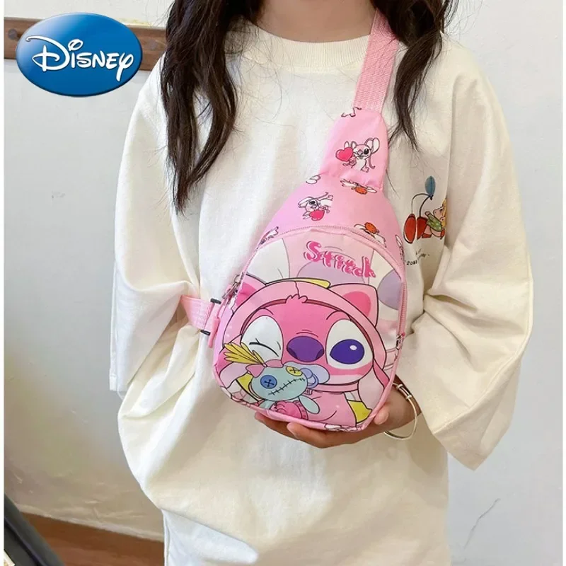 ديزني 2025 جديد الكرتون غرزة الأطفال واحد الكتف Crossbody حقيبة صدر للرجال للبنين والبنات ارتداء عملة المحفظة