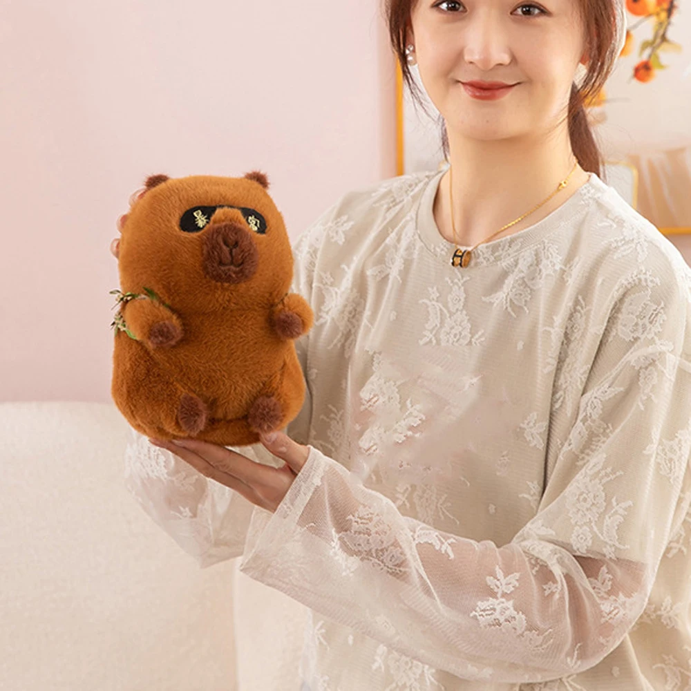 Capybara Doll To Be Rich Capybara Plush Toy Gourd Backpack Soft Capybara Cotton Doll Animal Cute Capybara Stuffed Doll Birthday