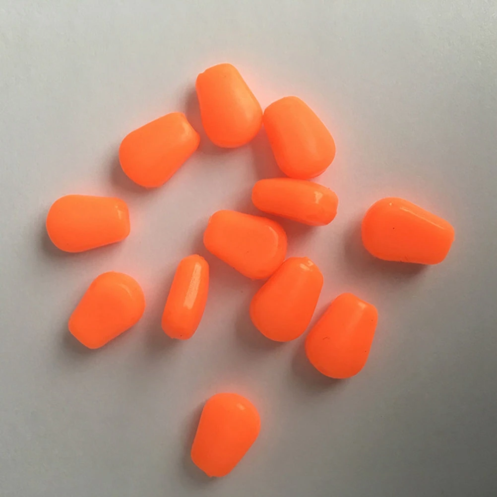 

50 Pcs Floating Fish Bait Corn-grain Fishing Bass Lures Bionic Simulation Baits Orange