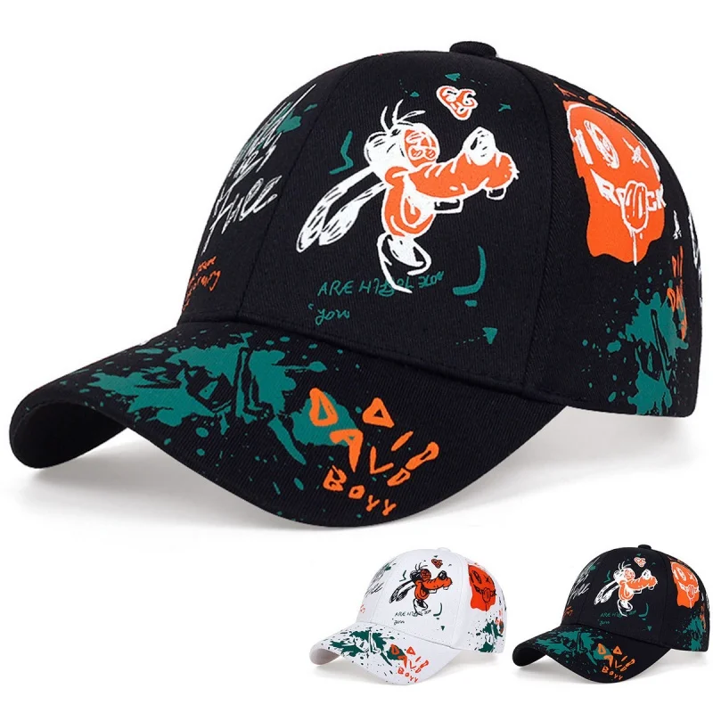 Nueva Gorra de béisbol con estampado de grafiti a la moda, gorra Casquatte de algodón para exteriores, Gorras de verano para hombres y mujeres, Gorra fresca con letras ajustables