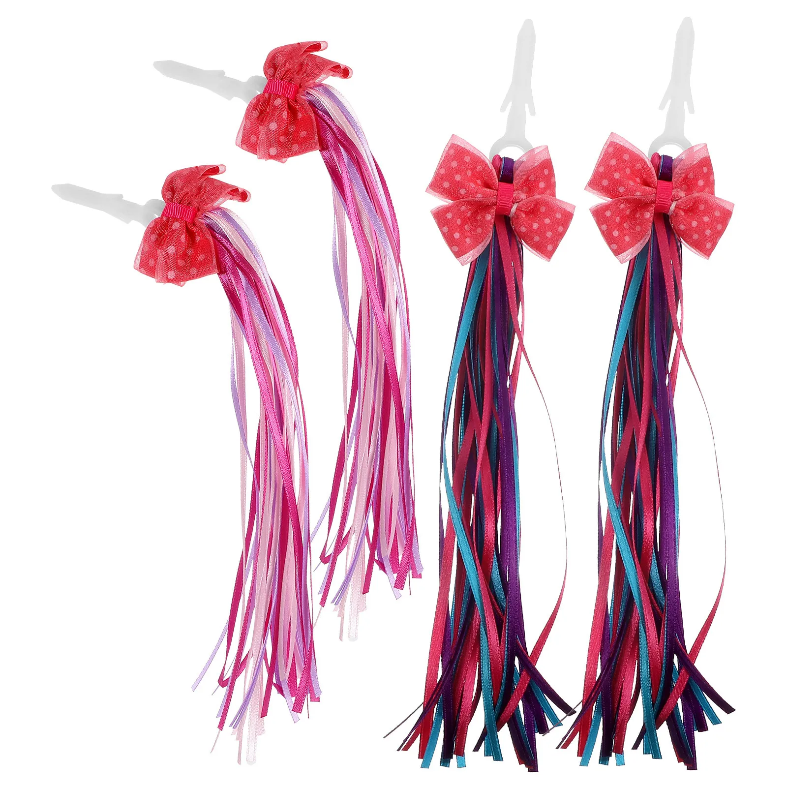 

4Pcs Bike Handlebar Streamers Decorative Ribbon Tassels for Scooter Bicycle Accessories Colorful Fun Bike Streamers