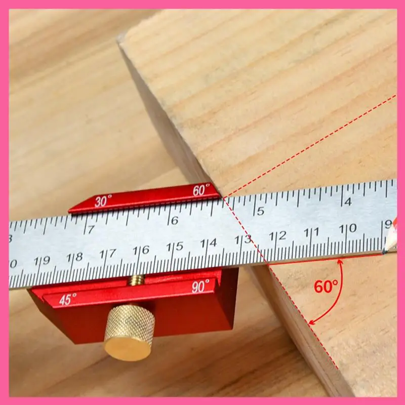 

1 PCS Aluminum Alloy Woodworking Ruler Carpentry Design Ruler Measuring Angle Ruler Carpentry Angle Ruler Carpentry Side Ruler