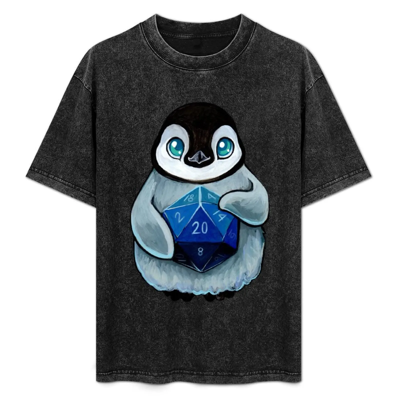 

D20 penguin T-Shirt man t shirts for men casual t shirts for man graphic funny T-Shirt