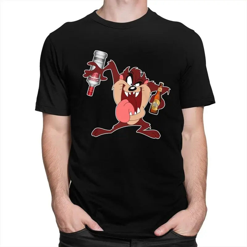 Custom Tasmanians Cartoon Devil Tshirt Men Short Sleeves Leisure T Shirt Urban Taz Comic Anime T-shirts 100% Cotton Tees Gift