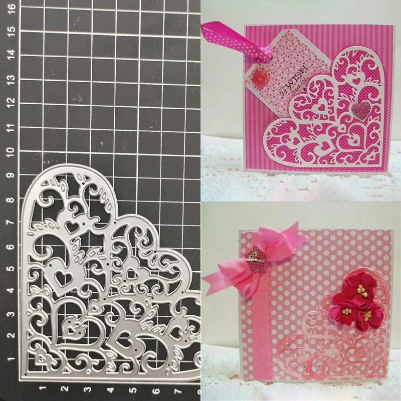 

Love heart Metal Cutting Dies Stencil Scrapbook Diy Album Stamp Paper Card Embossing Decor Craft Knife Mould