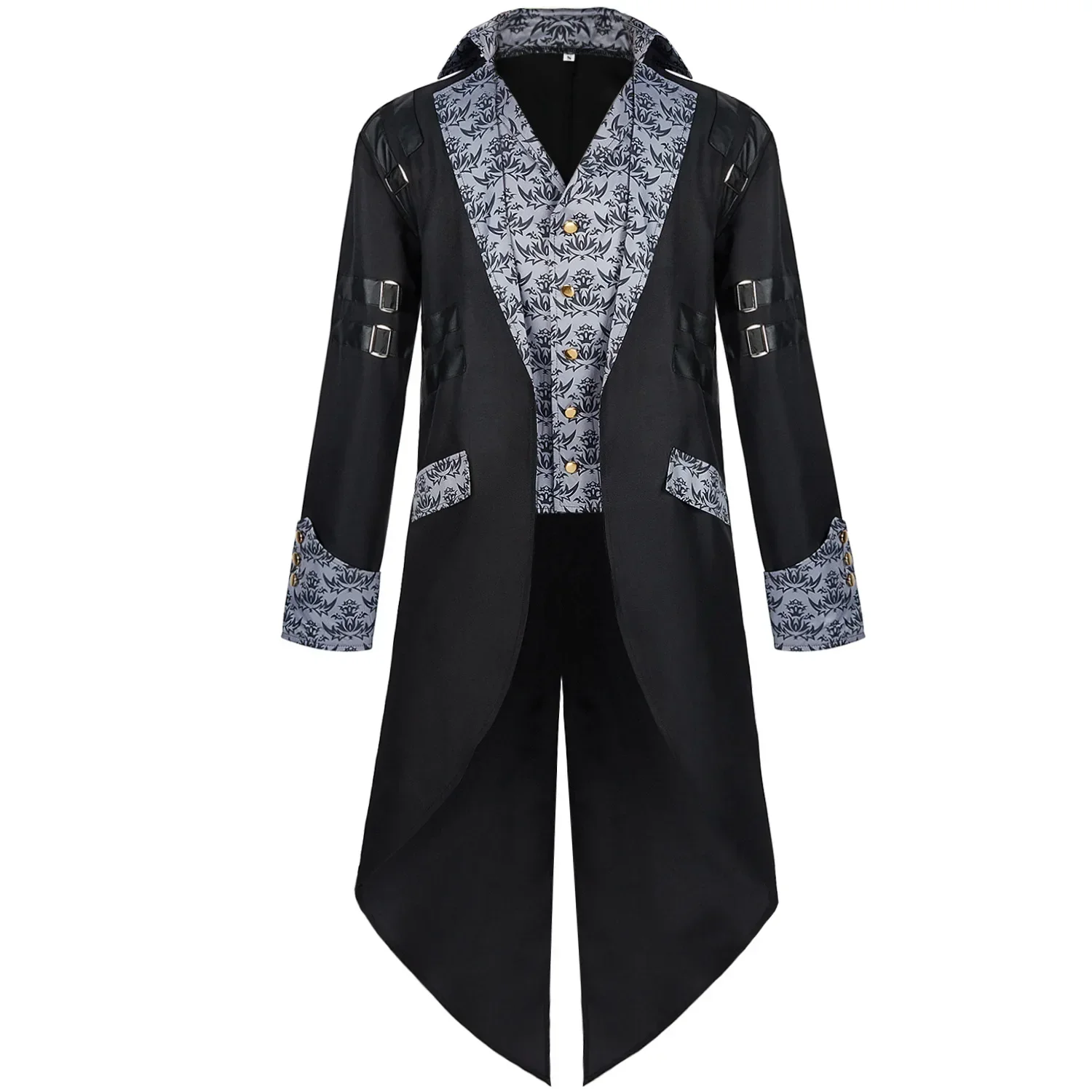 

Gothic Steampunk Retro Tail Suit Victorian Adventurer Halloween Men's Costume