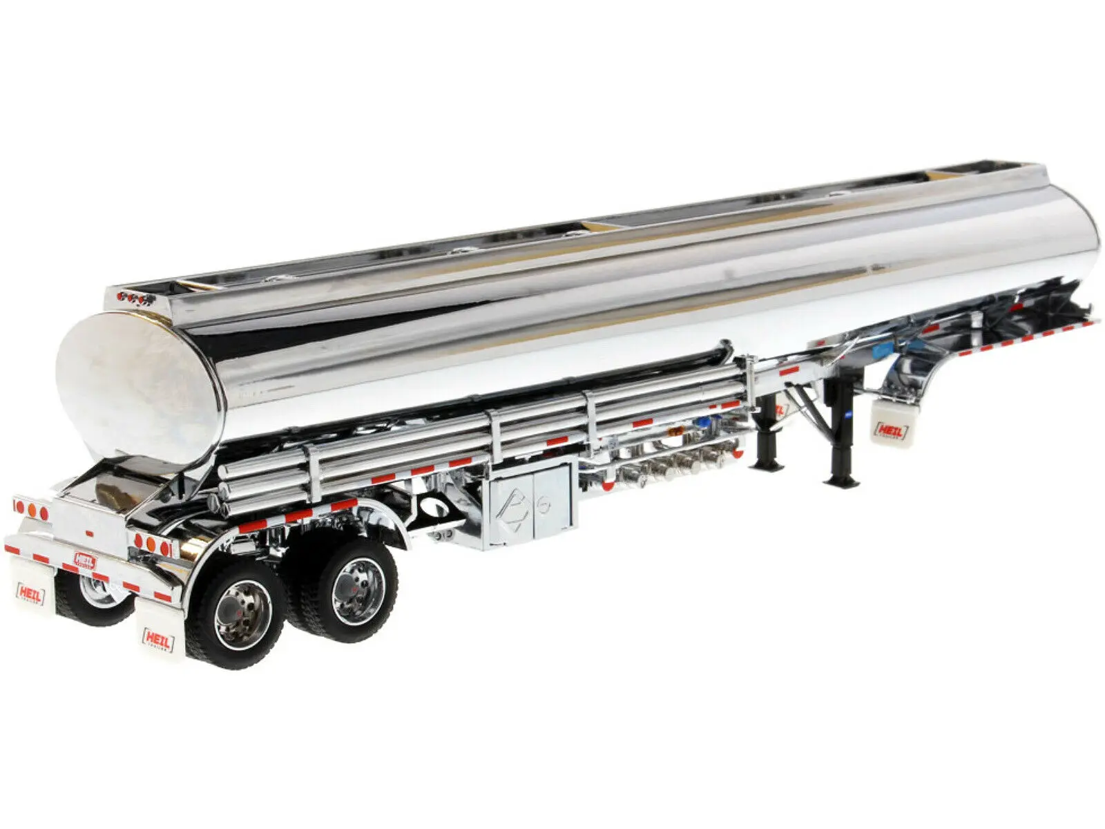 HEIL FD TM 9300/DT-C4 PETROLEUM TANKER TRAILER CHROME 1/50 DIECAST MASTERS 91034