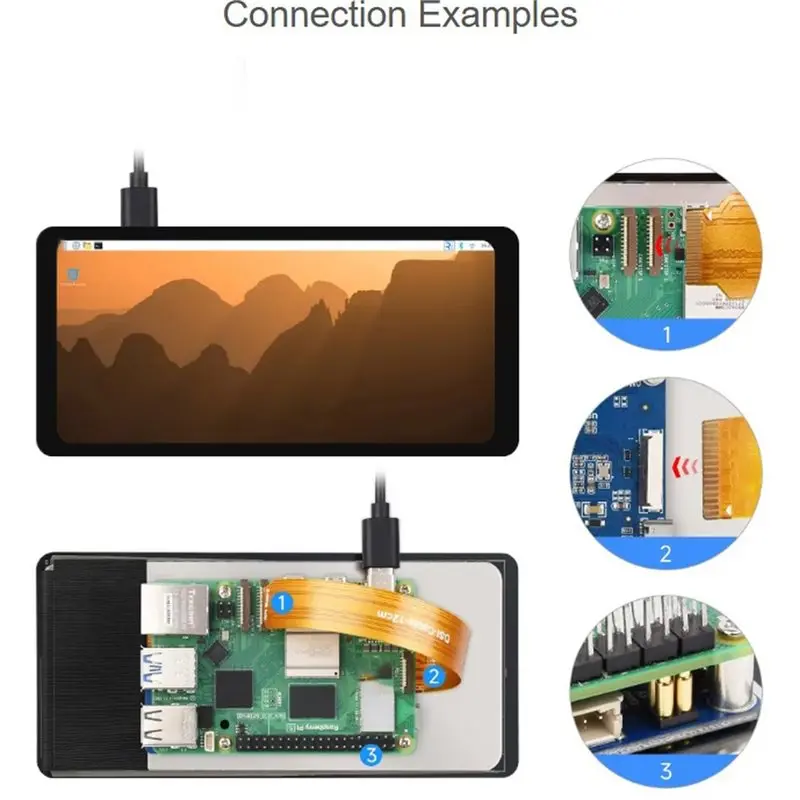 M52K-DSI Capacitive Touchscreen 6.25-Inch, 720X1560 Pixels, Driver-Free, For Raspberry Pi 5/4/3/Zero Compatible