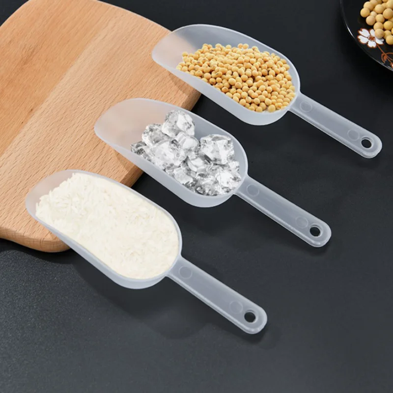 1Pc Mini Plastic Ice Shovel Kitchen Tools Flour Food Candy Ice Cream Scoop Measuring Scoops Shovels Party Kitchen Tools